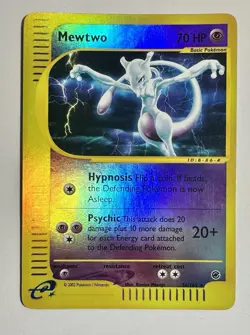 Pokemon Mewtwo TCG Reverse Holo Rare Card 56/165 Expedition Base Set NM - Image 1