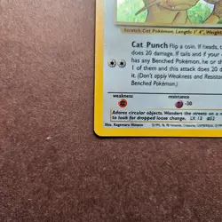 Meowth Pokemon Black Star Promo 10 Holo Card - HP - Image 4