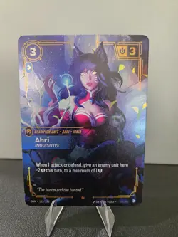 Riftbound TCG League Of Legends Origins Epic Ahri Inquisitive 119/298 NM Card - Image 1