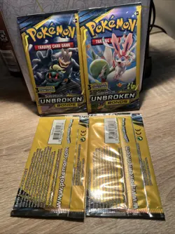Pokemon 2019 Unbroken Bonds 3 Card Booster Pack Lot Of 4 Factory Sealed - Image 2