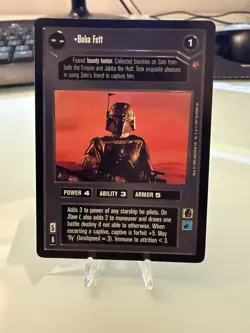 Star Wars CCG 1997 Boba Fett Card Cloud City Rare NM/unplayed Decipher SWCCG - Image 1