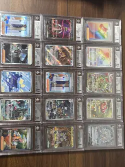 HUGE! All Beckett Alt SAR/Full Art English & Jpn 30x Pokemon Graded Card Lot #15 - Image 1