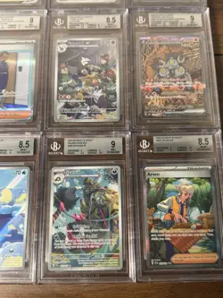 HUGE! All Beckett Alt SAR/Full Art English & Jpn 30x Pokemon Graded Card Lot #15 - Image 4