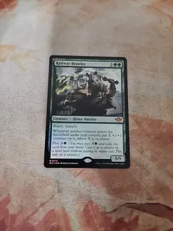 Railway Brawler Foil Outlaws Of Thunder Junction MTG NM - Image 1
