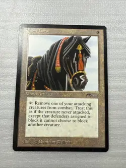 Magic the Gathering Ebony Horse Arabian Nights Near Mint NM MTG - Image 1