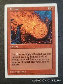 Fifth Edition Fireball MTG Magic the Gathering NM (DS3D1B5) - Image 1
