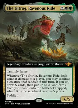 MTG The Gitrog, Ravenous Ride - Foil - Extended Art NM-Mint Outlaws of Thunder - Image 1