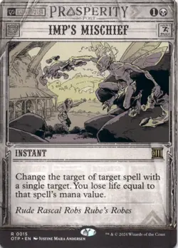 MTG Imp's Mischief Normal NM Outlaws of Thunder Junction: Breaking News Magic 15 - Image 1