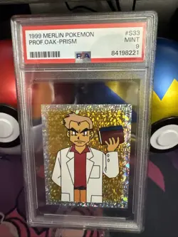 Pokemon Professor Oak Merlin Prism #S33 PSA 9 Gem Mint - Image 1
