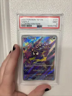 Pokemon PSA 9 Mint Gastly Illustration Rare 177/162 Temporal Forces - Image 1