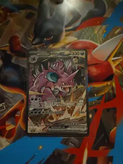 Pokemon Team Rockets Nidoking EX Sir 233/132 Destined Rivals Mint Condition - Image 1