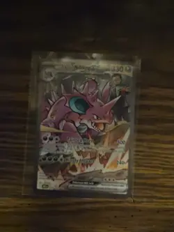 Pokemon Team Rockets Nidoking EX Sir 233/132 Destined Rivals Mint Condition - Image 3