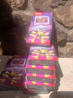 Pokemon Knock Out Collection 2 Boosters Surging Sparks Paradox Rift Alakazam Box - Image 2