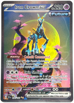 Pokemon Iron Crown ex Temporal Forces 206/162 Special Illustration Rare TCG - Image 1