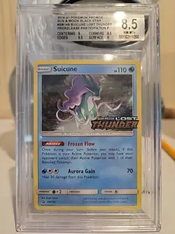 BGS 8.5 NM-MT+ Suicune Prerelease Holo 2018 Pokemon Lost Thunder Promo #SM149 - Image 1