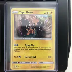 Tapu Koko SM30a Sun & Moon Promo Pokemon Cosmo Holo - Image 1