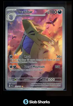 2023 POKEMON SCARLET VIOLET PALDEA EVOLVED #222/193 TYRANITAR ILLUSTRATION RARE - Image 1