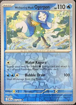 Wellspring Mask Ogerpon 067/182 Sv10: Destined Rivals Reverse Holo - Pokemon - Image 1