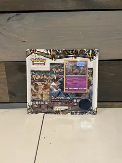 Pokemon Sun & Moon Forbidden Light Garbodor 3-Pack Blister Set - Factory Sealed - Image 1