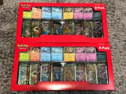 TWO Pokemon Prismatic Evolutions 8-Pack Mini Tins 2 Pack Costco Bundle - Image 1