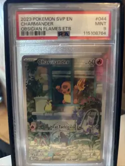2023 Pokemon SVP en Charmander #044 Obsidian Flames ETB PSA 9 Mint - Image 2