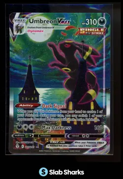 2021 POKEMON SWORD & SHIELD EVOLVING SKIES #215/203 UMBREON VMAX SECRET RARE - Image 1