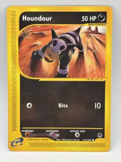 Pokemon TCG Expedition Base set Houndour 113/165 Common Regular NM - Image 1