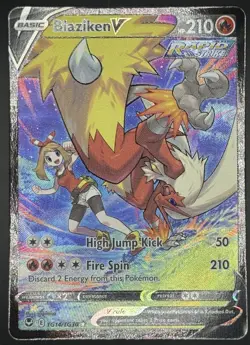 Pokemon TCG Blaziken V Full Art Silver Tempest Trainer Gallery TG14 NM - Image 1