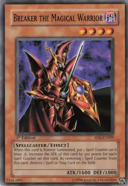 Yugioh Breaker the Magical Warrior SD6-EN009 Common 1st Edition NM - Image 1