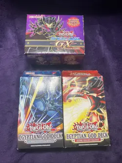 Yugioh (2) Egyptian God Deck Slifer/Obelisk & (4) Speed Duel GX (6 Decks) 1st Ed - Image 1