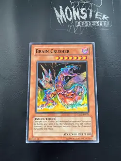 YUGIOH BRAIN CRUSHER SUPER RARE GX03-EN001 PLAYED - Image 1