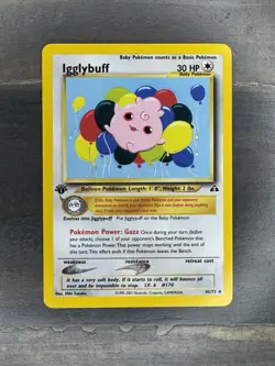 Pokemon Card: Neo Discovery 1st Edition Uncommon: Igglybuff 40/75 - Image 1