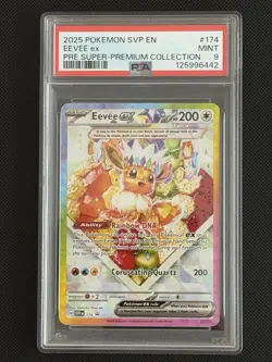 Pokemon TCG Eevee EX 174 Prismatic Evolutions Black Star Promo Card PSA 9 - Image 1