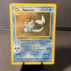Pokemon TCG Vaporeon Jungle Base Set 12/64 Holo 1999 WOTC VTG Card - Image 1