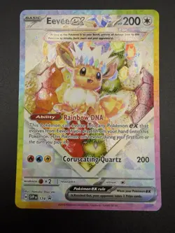 Pokemon TCG Eevee EX 174 Prismatic Evolutions Black Star Promo Card - Image 3