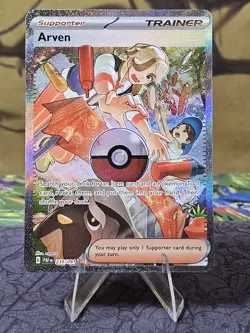 Arven 235/091 Paldean Fates Special Illustration Rare Pokemon TCG Card - Image 1