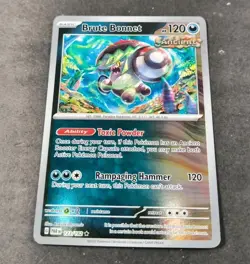 Pokemon Paradox Rift Brute Bonnet Reverse Holo Rare Card 123/182 NM - Image 1