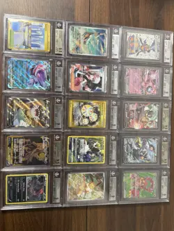 All Beckett BGS ALL English Alt Art/IR/UR/SR 15x Pokemon Graded Card Lot #20 - Image 1