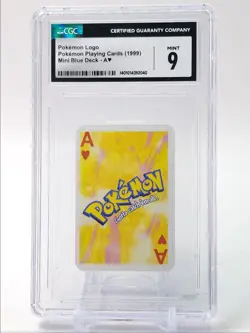 POKEMON LOGO 1999 POKEMON PLAYING CARDS MINI BLUE DECK MINT CGC 9 Q1282 - Image 1