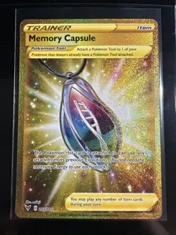 Memory Capsule 202/185 Vivid Voltage Full Art Gold Secret Rare Pokemon Card - Image 1