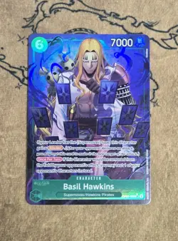 One Piece Card Game Basil Hawkins (Parallel) OP07-029 Super Rare NM English - Image 1