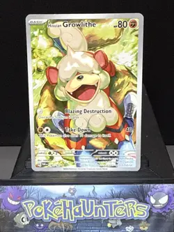 Pokemon Card Hisuian Growlithe 181/167 Twilight Masquerade Illistration Rare NM - Image 1