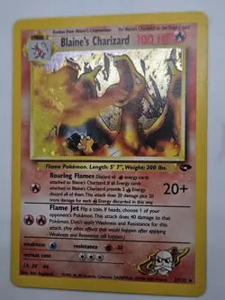 Pokemon Card, Blaines Charizard W/ Trainer Card Holo Set Gym Challenge - Image 2