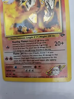 Pokemon Card, Blaines Charizard W/ Trainer Card Holo Set Gym Challenge - Image 4