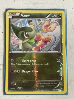 Axew #109/162 XY BREAKthrough Pokemon Reverse Holo Common Card - Image 1