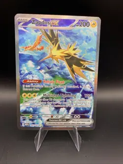 Zapdos ex 202/165 MEW EN-151 Special Illustration Rare Pokemon Card - Image 1