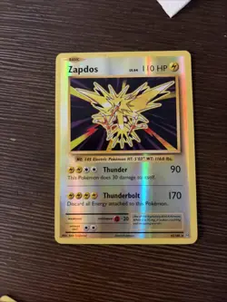 Pokemon TCG Zapdos 42/108 Reverse Holo Rare Card XY: Evolutions 2016 LP - Image 1