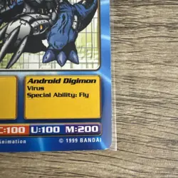 MetalGreymon BO-01 unlimited Digimon Card NM Digi-Battle 2000 Bandai CCG - Image 5