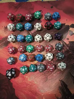 Lot of 36 MTG Magic the Gathering Spindown D20 Dice Various Sets Promos !!!!!!!! - Image 1