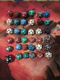 Lot of 36 MTG Magic the Gathering Spindown D20 Dice Various Sets Promos !!!!!!!! - Image 2